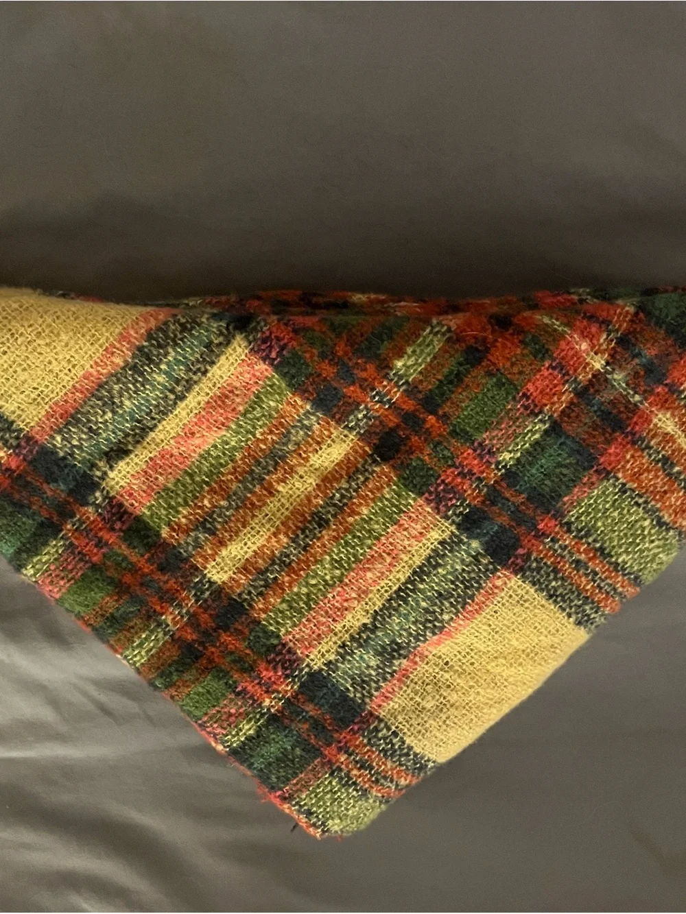 Tartan plaid fringe scarf